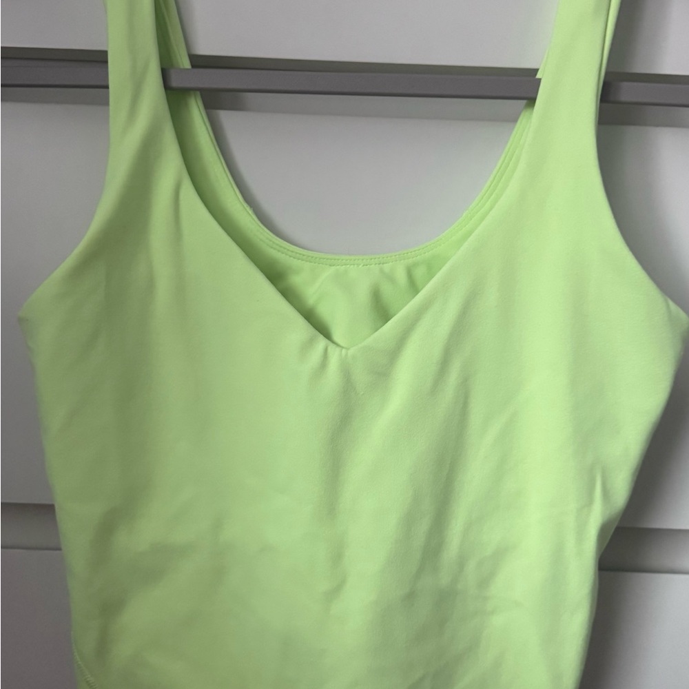 Lululemon size 6Women’s Lime Green V-Neck Tank Top
